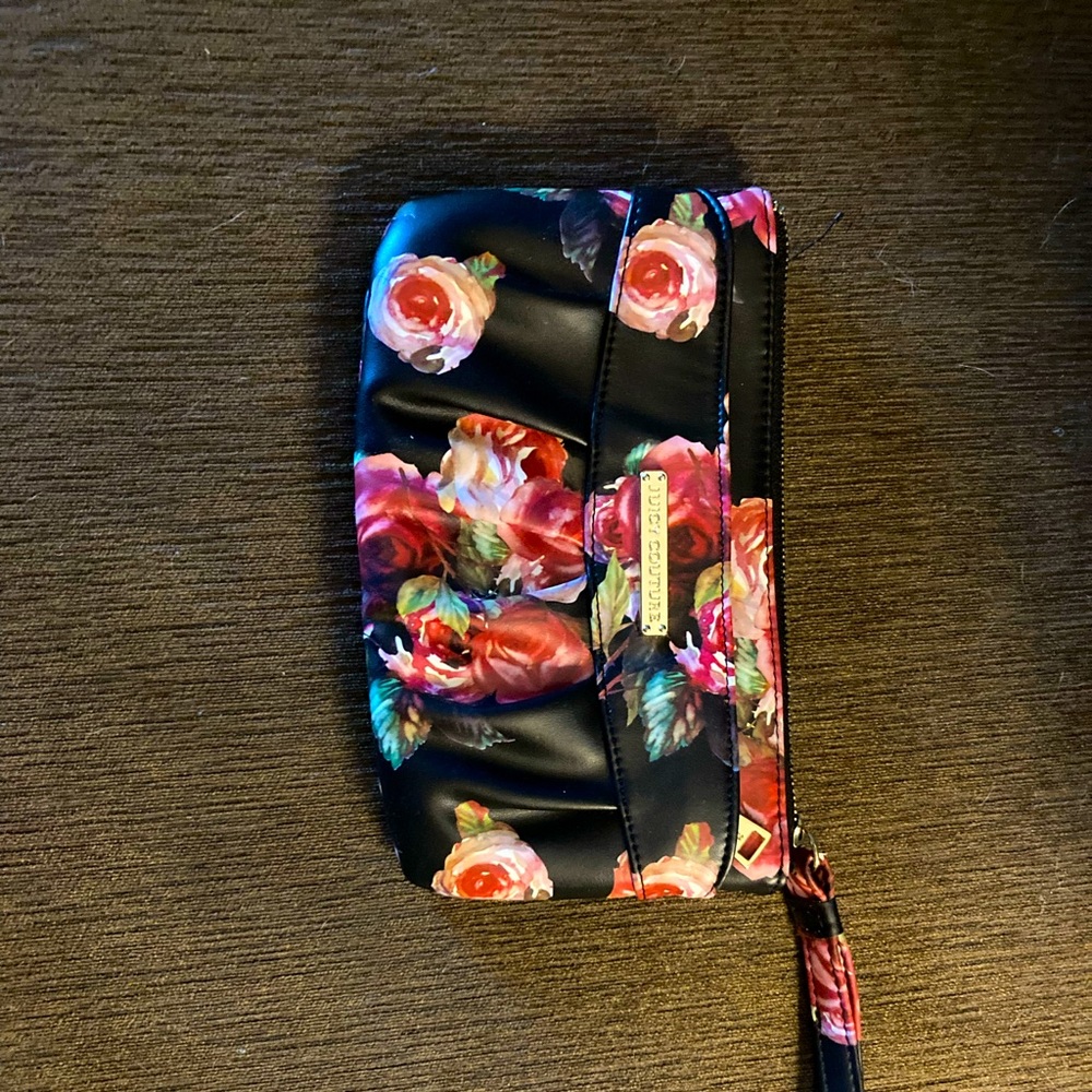 Juicy Couture floral wristlet